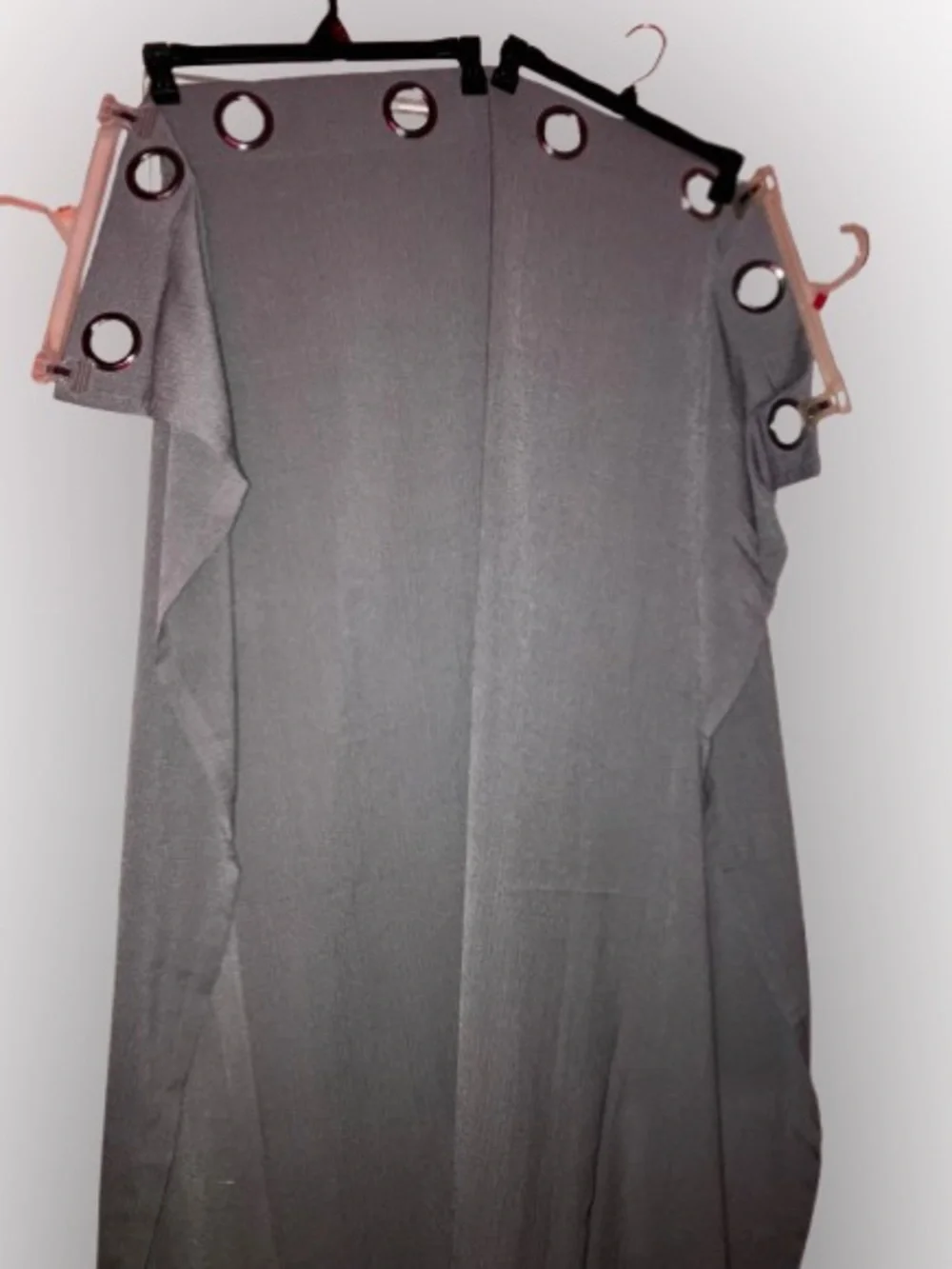 Two piece Gray Polyester Curtains for Home Decor/Windows/Room New without tags